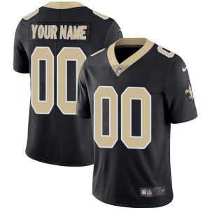 Superb New Orleans Saints Customized Black Team Color Stitched Vapor Untouchable Limited Men's NFL Jersey