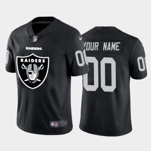 Top notch Las Vegas Raiders Custom Black Men's  Big Team Logo Vapor Limited NFL Jersey