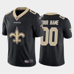 Premium New Orleans Saints Custom Black Men's  Big Team Logo Vapor Limited NFL Jersey