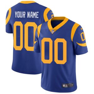 Top notch Los Angeles Rams Customized Royal Blue Alternate Stitched Vapor Untouchable Limited Youth NFL Jersey
