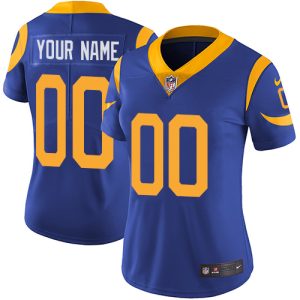 Outstanding Los Angeles Rams Customized Royal Blue Alternate Stitched Vapor Untouchable Limited Women's NFL Jersey