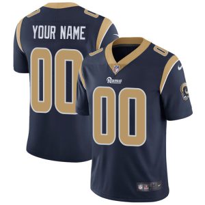 Premium Los Angeles Rams Customized Navy Blue Team Color Stitched Vapor Untouchable Limited Men's NFL Jersey