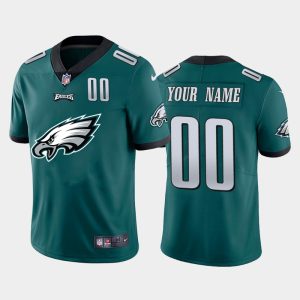 Outstanding Philadelphia Eagles Custom Green Men's  Big Team Logo Player Vapor Limited NFL Jersey