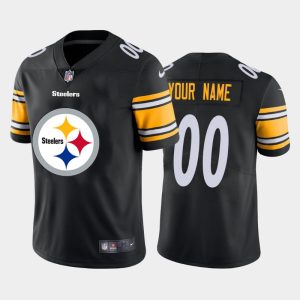 Outstanding Pittsburgh Steelers Custom Black Men's  Big Team Logo Vapor Limited NFL Jersey