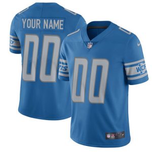 Delightful Detroit Lions Customized Blue Team Color Stitched Vapor Untouchable Limited Men's NFL Jersey