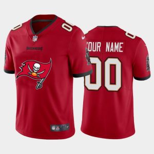 Outstanding Tampa Bay Buccaneers Custom Red Men's  Big Team Logo Vapor Limited NFL Jersey