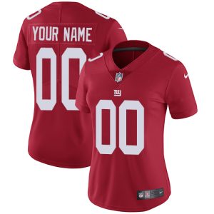 Superb New York Giants Customized Red Alternate Stitched Vapor Untouchable Limited Women's NFL Jersey