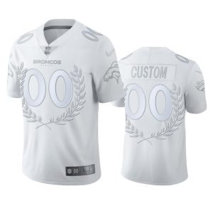 Exceptional Denver Broncos Custom Men''s  Platinum NFL MVP Limited Edition Jersey