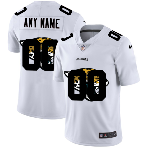Amazing Jacksonville Jaguars Custom White Men's  Team Logo Dual Overlap Limited NFL Jersey