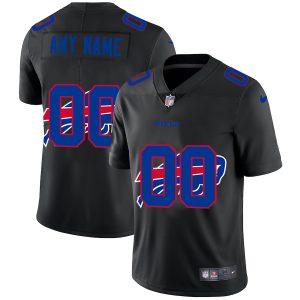 Amazing Buffalo Bills Custom Men's  Team Logo Dual Overlap Limited NFL Jersey Black