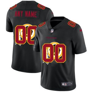 Superb Washington Commanders Custom Men's Team Logo Dual Overlap Limited NFL Jersey Black