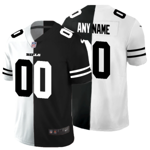 Amazing Buffalo Bills Custom Men's Black V White Peace Split  Vapor Untouchable Limited NFL Jersey