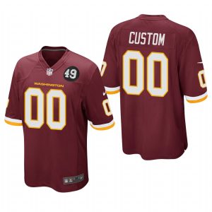 Amazing Washington Commanders Custom Men's Burgundy Bobby Mitchell Uniform Patch NFL Game Jersey Men's Black V White Peace Split  Vapor Untouchable Limited NFL Jersey