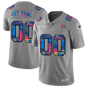 Amazing New York Giants Custom Men's  Multi-Color 2020 NFL Crucial Catch Vapor Untouchable Limited Jersey Greyheather