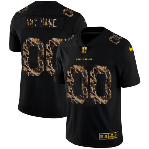 Premium Atlanta Falcons Custom Men's Black  Flocked Lightning Vapor Limited NFL Jersey