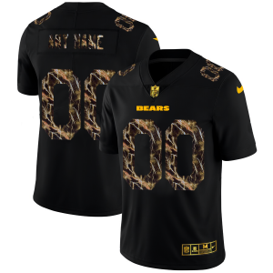 Amazing Chicago Bears Custom Men's Black  Flocked Lightning Vapor Limited NFL Jersey