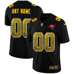 Stunning Tampa Bay Buccaneers Custom Men's Black  Golden Sequin Vapor Limited NFL Jersey