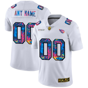 Superb Tennessee Titans Custom Men's White  Multi-Color 2020 NFL Crucial Catch Limited NFL Jersey