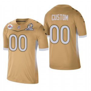 Amazing Chicago Bears Custom 2021 NFC Pro Bowl Game Gold NFL Jersey