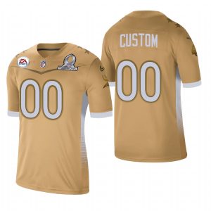 Outstanding Minnesota Vikings Custom 2021 NFC Pro Bowl Game Gold NFL Jersey