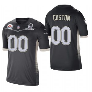 Top notch New England Patriots Custom 2021 AFC Pro Bowl Game Anthracite NFL Jersey