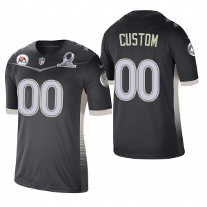 Premium Pittsburgh Steelers Custom 2021 AFC Pro Bowl Game Anthracite NFL Jersey