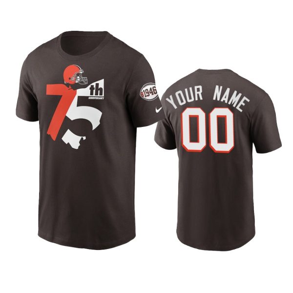 Stunning Cleveland Browns Custom  1946 Collection T-Shirt Brown