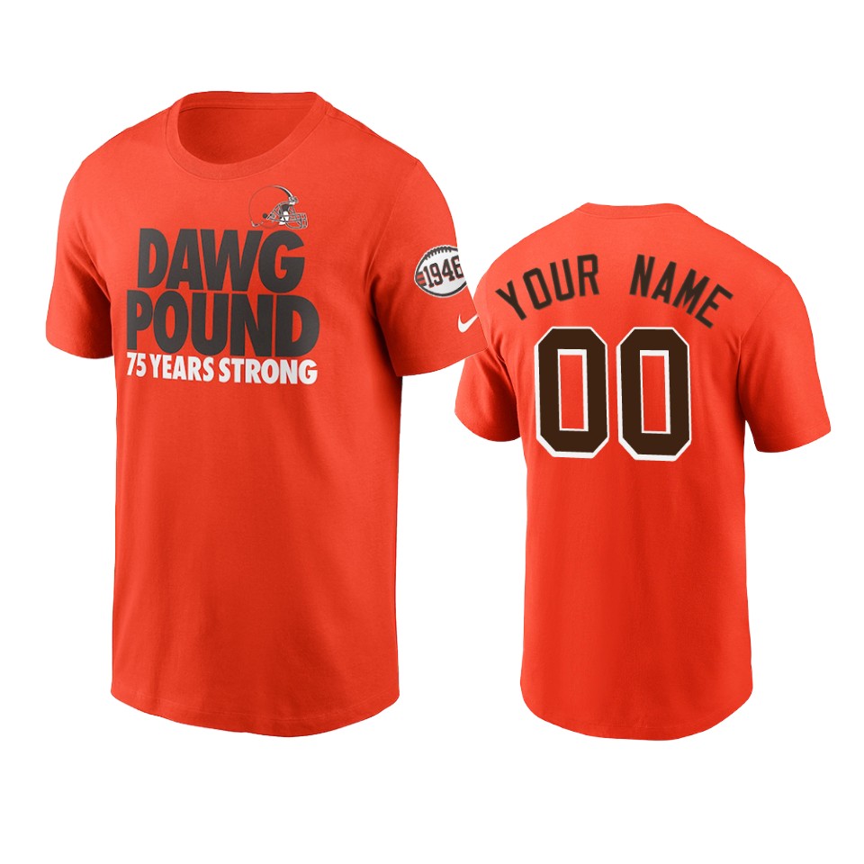 Delightful Cleveland Browns Custom 1946 Collection T-Shirt Orange
