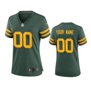 Top notch Green Bay Packers Custom Women's  Alternate Game Player NFL Jersey - Green