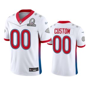 Delightful Chifs Custom Men's NFL 2022 AFC Pro Bowl Game Jersey White