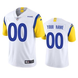 Delightful Los Angeles Rams Custom Men's  Alternate Vapor Limited NFL Jersey - White