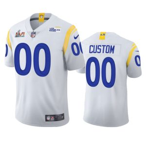 Amazing Los Angeles Rams Custom Super Bowl LVI Patch  2021 Vapor Limited NFL Jersey - White