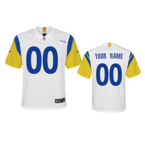 Fantastic Los Angeles Rams Custom Youth  Alternate Game NFL Jersey - White