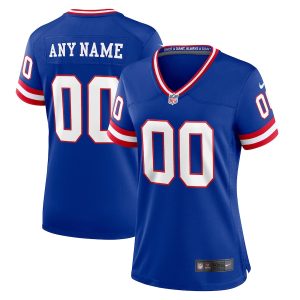 Exceptional Women's New York Giants  Royal Classic Custom Game Jersey