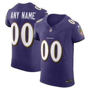 Outstanding Baltimore Ravens Custom Men's  Purple Vapor F.U.S.E. Limited Jersey