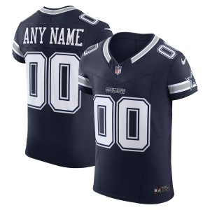Fantastic Dallas Cowboys Custom Men's  Navy Vapor F.U.S.E. Limited Jersey