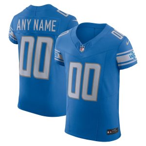 Top notch Detroit Lions Custom Men's  Blue Vapor F.U.S.E. Limited Jersey