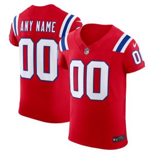 Exceptional New England Patriots Custom Men's  Red Vapor F.U.S.E. Limited Jersey