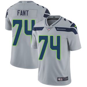 Exceptional Seahawks #74 George Fant Grey Alternate Men's Stitched NFL Vapor Untouchable Limited Jersey