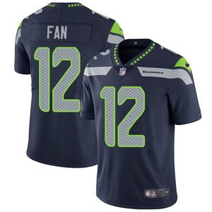 Amazing Seahawks #12 Fan Steel Blue Team Color Men's Stitched NFL Vapor Untouchable Limited Jersey