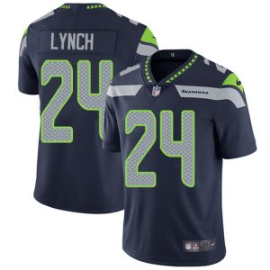 Top notch Seahawks #24 Marshawn Lynch Steel Blue Team Color Men's Stitched NFL Vapor Untouchable Limited Jersey