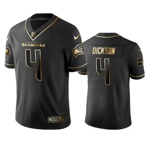 Exceptional Seahawks #4 Michael Dickson Men's Stitched NFL Vapor Untouchable Limited Black Golden Jersey