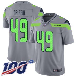 Superb Seahawks #49 Shaquem Griffin Gray Men's Stitched NFL Limited Inverted Legend 100th Season Jersey