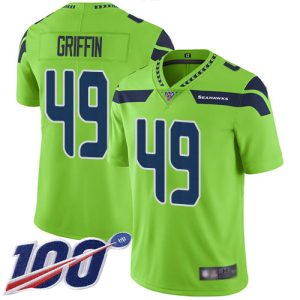 Top notch Seahawks #49 Shaquem Griffin Green Men's Stitched NFL Limited Rush 100th Season Jersey