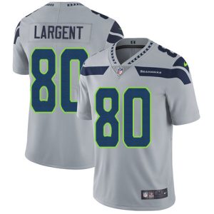 Superb Seahawks #80 Steve Largent Grey Alternate Men's Stitched NFL Vapor Untouchable Limited Jersey
