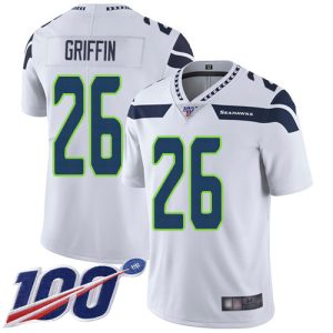 Superb Seahawks #26 Shaquem Griffin White Men's Stitched NFL 100th Season Vapor Limited Jersey
