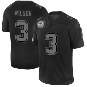 Amazing Seattle Seahawks #3 Russell Wilson Men's Black 2019 Salute to Service Limited Stitched NFL Jersey
