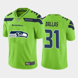 Exceptional Seattle Seahawks #31 DeeJay Dallas Green Men's Big Team Logo Vapor Limited NFL Jersey