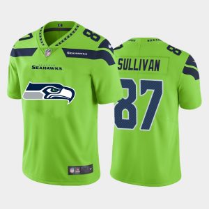 Superb Seattle Seahawks #87 Stephen Sullivan Green Men's Big Team Logo Vapor Limited NFL Jersey