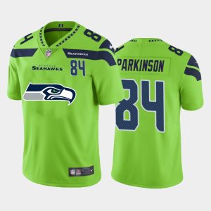 Superb Seattle Seahawks #84 Colby Parkinson Green Men's Big Team Logo Player Vapor Limited NFL Jersey